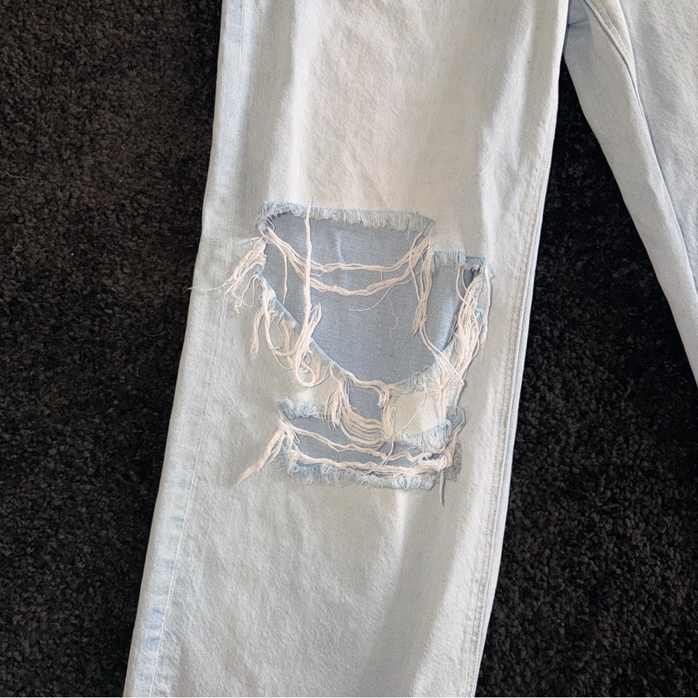 American Eagle Super High Rise Baggy Wide
Leg Ankle Jeans Strigid Denim Size 2 - Picture 5 of 13